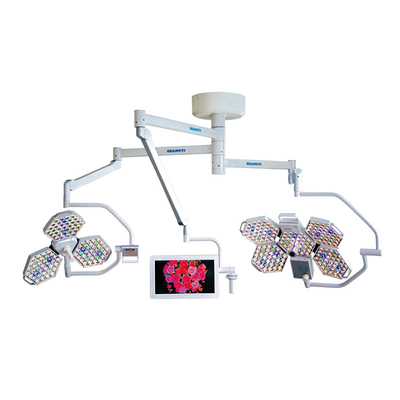Trois systèmes d'éclairage chirurgicaux médicaux montés par plafond de bras avec l'enregistreur d'affichage