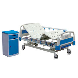 Lit d'hôpital manuel de lit de patient hospitalisé d'acier inoxydable avec le rail latéral en aluminium